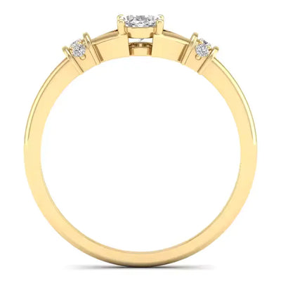 Gold Oval Cut Ring